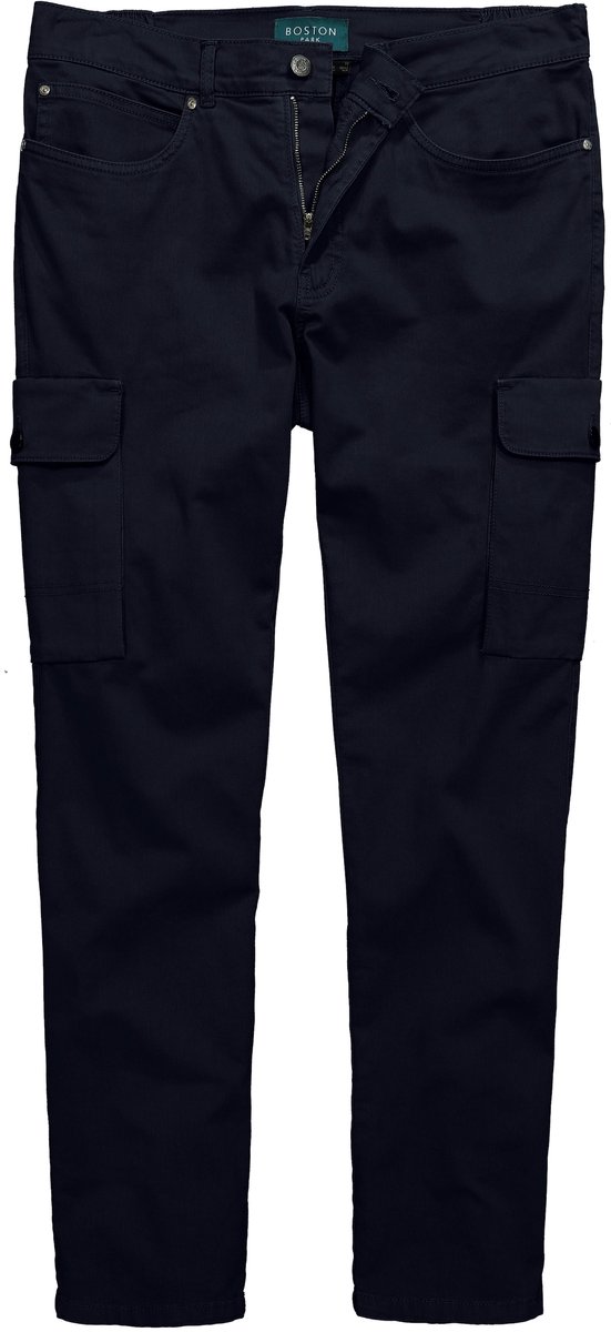 Boston Park - Heren - Cargobroek keperstof Straight Fit - Navy blauw - Maat 54