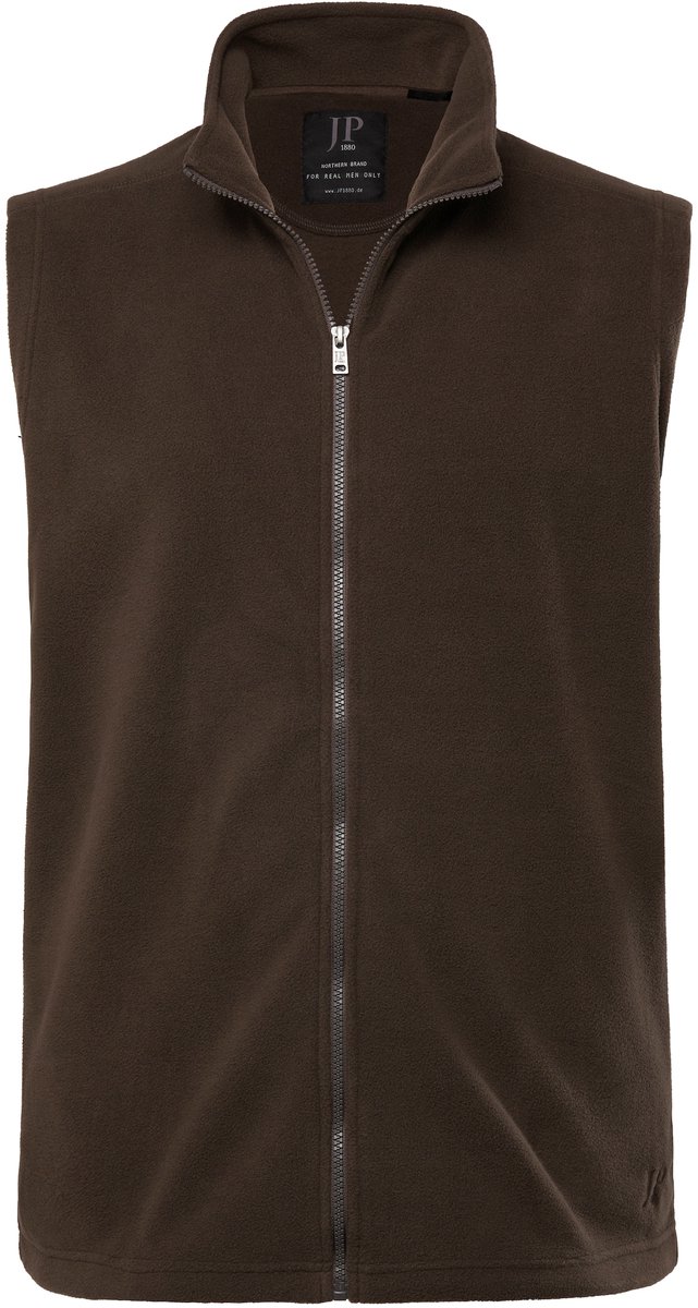 JP 1880 - Heren - Fleece vest outdoor opstaande kraag - Hazelnoot - Maat 3XL