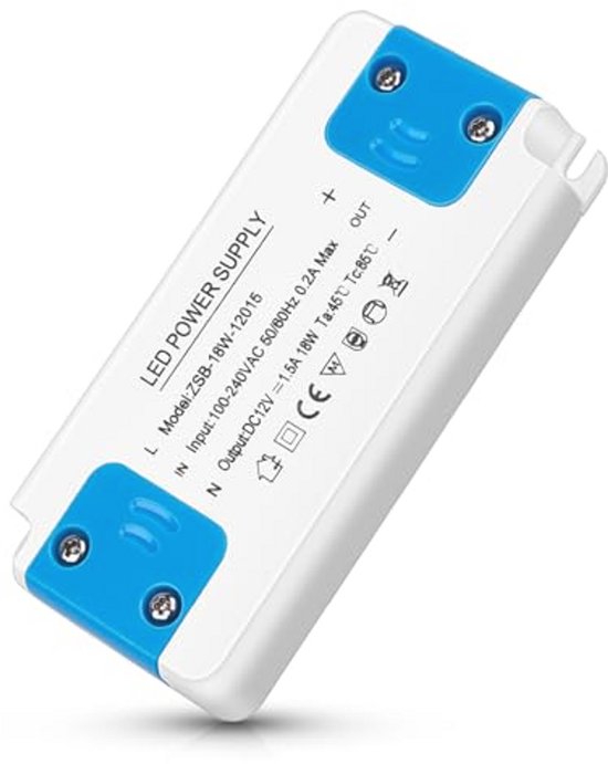 LED Transformator 12V, 18W - Voor LED Strips en Lampen | bol