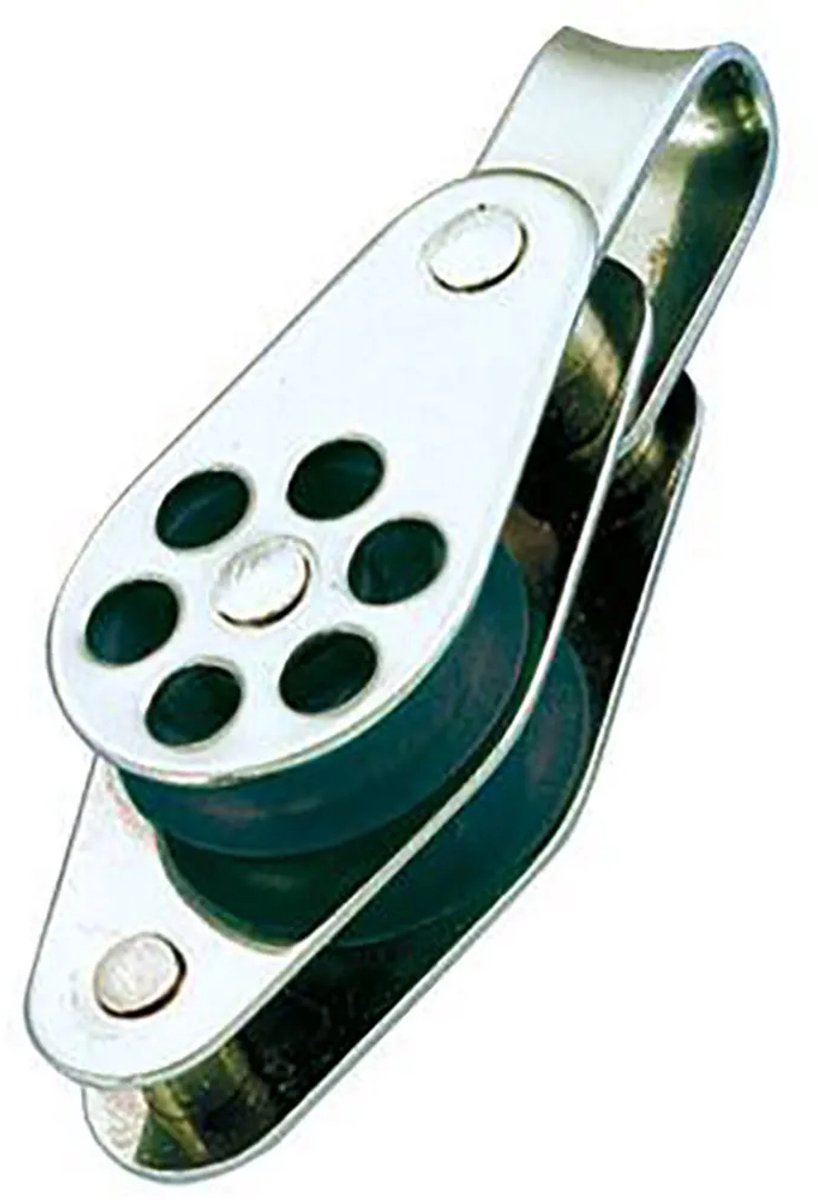 Wichard Roestvrij Staal Dubbelrings Katrol Met Oog 4-6 Mm Zilver