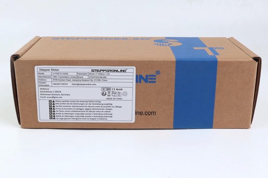 STEPPERONLINE E-Series Nema 17 Stepper Motor, 2A, 55 Ncm 1.8 Degrees, with 1 m Cable for 3D Printer CNC (5 Pieces