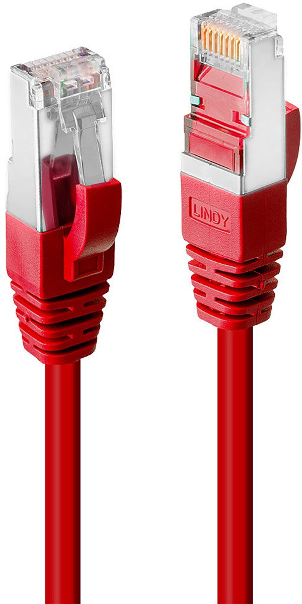 Lindy 45623 netwerkkabel 2 m Cat6 SF/UTP (S-FTP) Rood