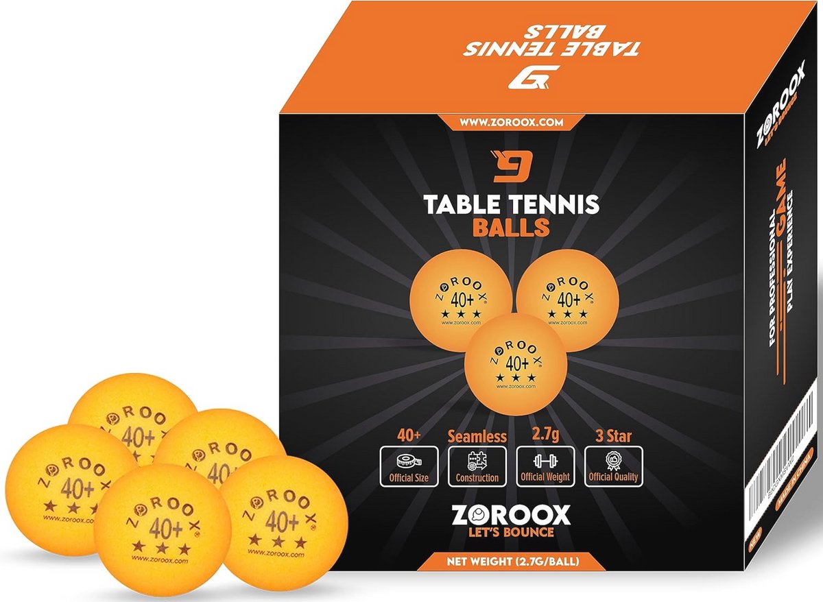 Hoogwaardige 3-sterren Tafeltennisballen 40+ ABS | 9 of 18 | Oranje of Wit