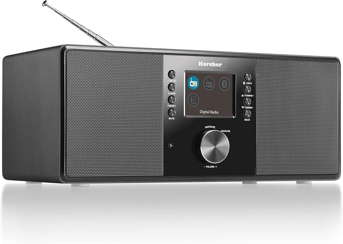 Digitale Radio DAB+/FM met Bluetooth en Dubbel Alarm