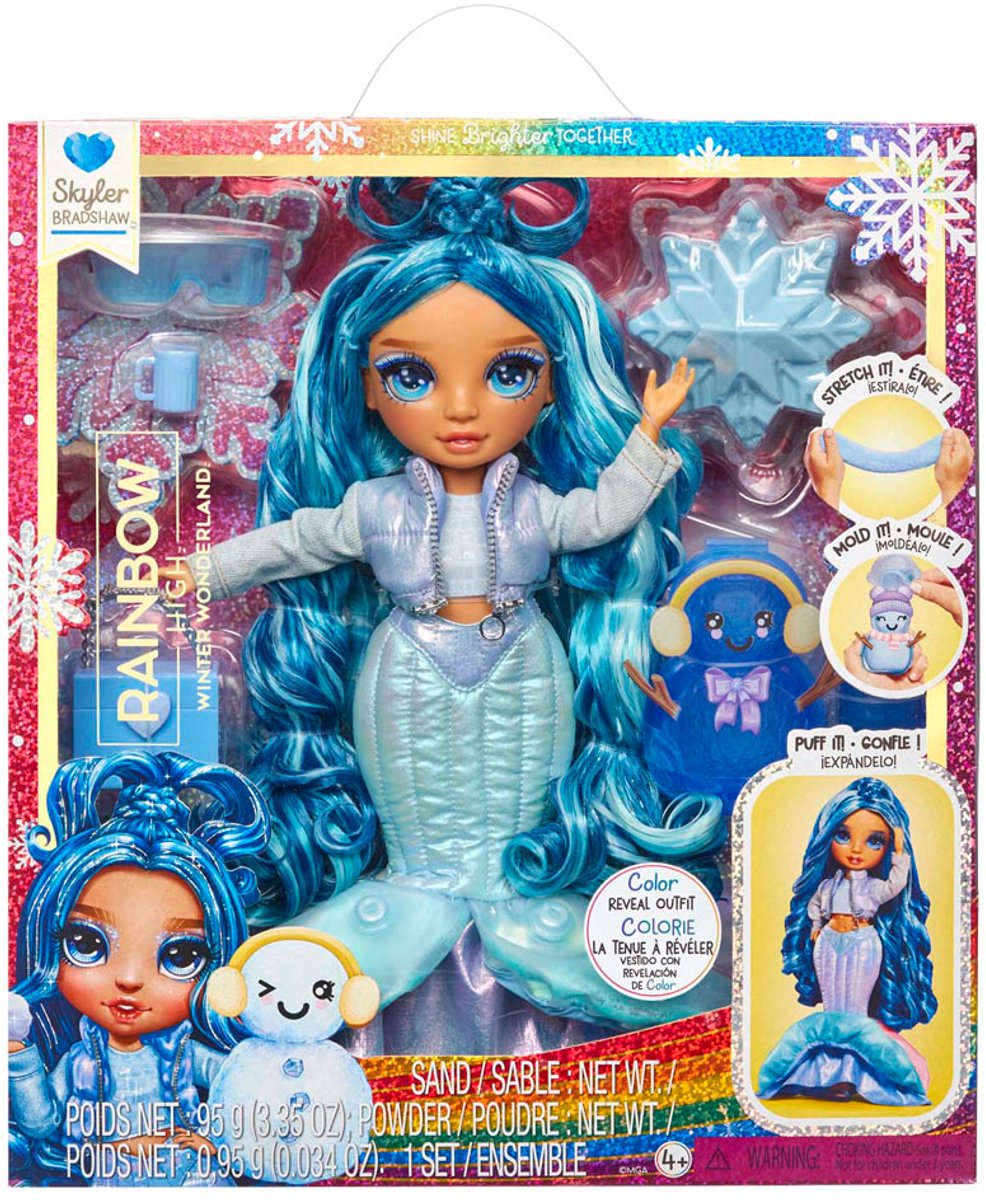 Rainbow High Winter Wonderland pop - Skyler (blauw) — afbeelding 5