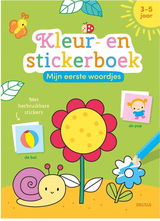 Mijn eerste woordjes kleur- en stickerboek 3-5 jaar - cover