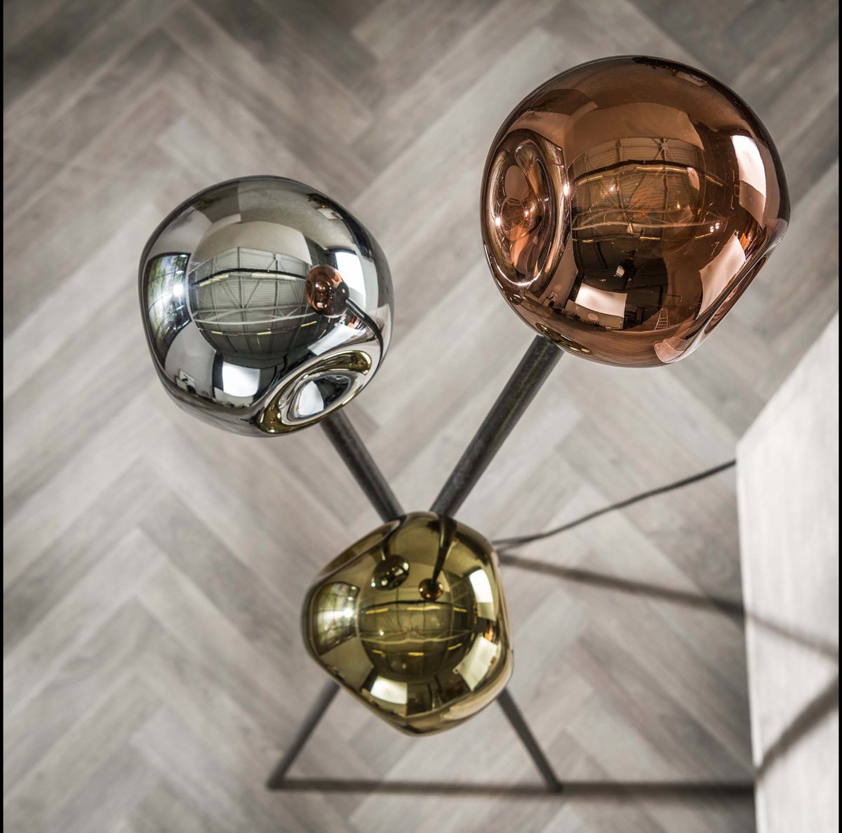 PS-Collection Molecule Vloerlamp zwart - 3-lichts glas thumbnail 5