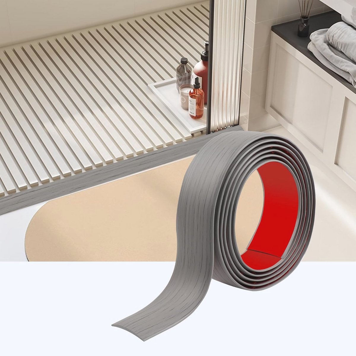 Zelfklevende Overgangsstrip 200 cm x 5 cm - PVC Drempelstrip voor Vloeren
