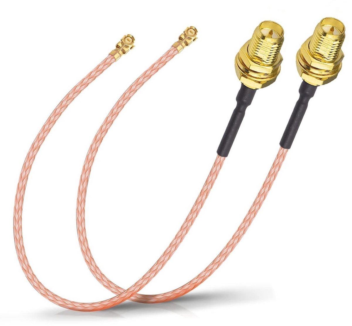 RP-SMA naar IPX IPEX U.FL Antenne Adapterkabel 15cm (2-Pack) voor WiFi Mini PCI Express Kaarten