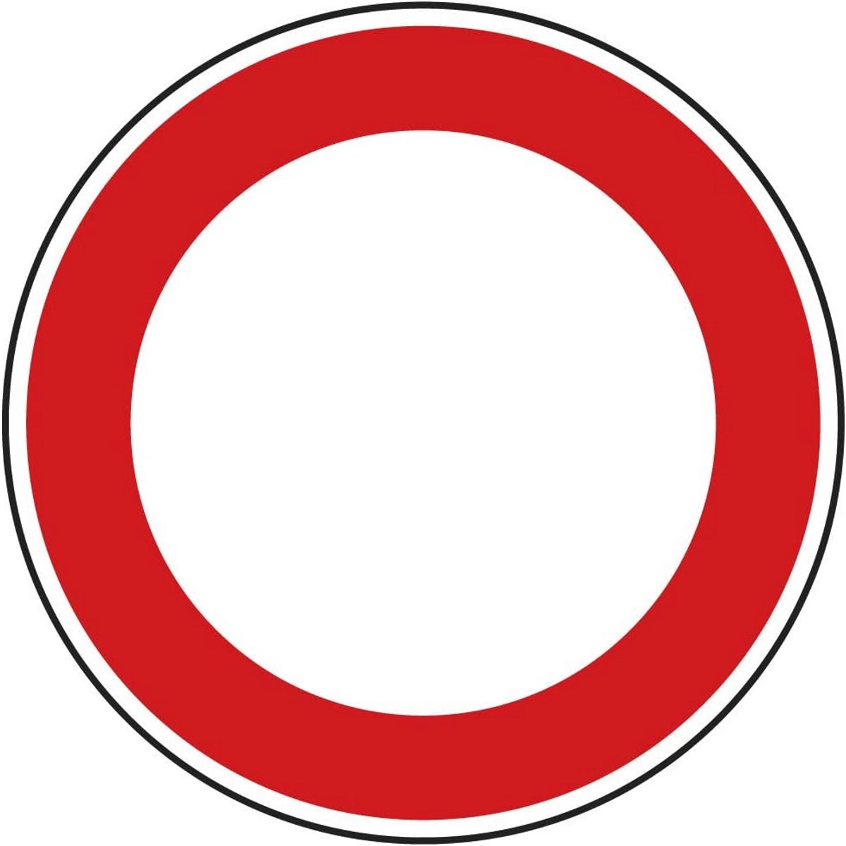 Verkeersbord verbod voor voertuigen, Ø 600 mm, aluminium, RAL-keurmerk