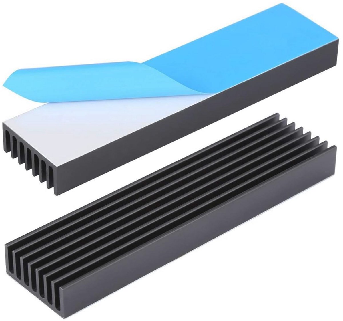 Kleine Heatsink 2 Stuks - Aluminium Heat Sinks met Thermische Geleidende Tape voor Koeling van Elektronica, GPU en LED