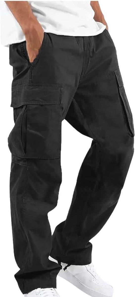 Heren Cargo Broek voor Vrije Tijd - Casual Loose Fit, Lichtgewicht en Elastische Taille