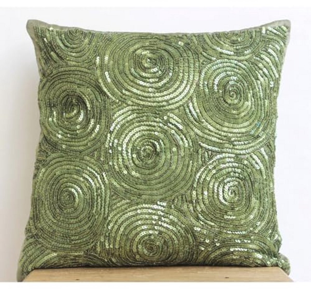 Moderne Decoratieve Kussenhoes met Pailletten en Cirkels - 30x30cm