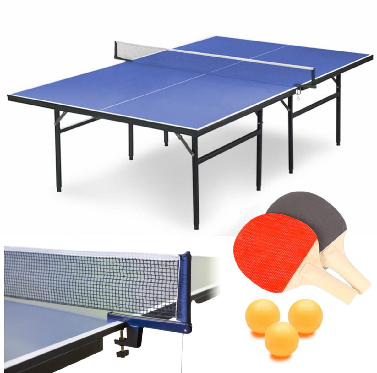 Zolta Serie - Tafeltennistafel - Verstelbare Poten - Inklapbaar - Met Accessoires
