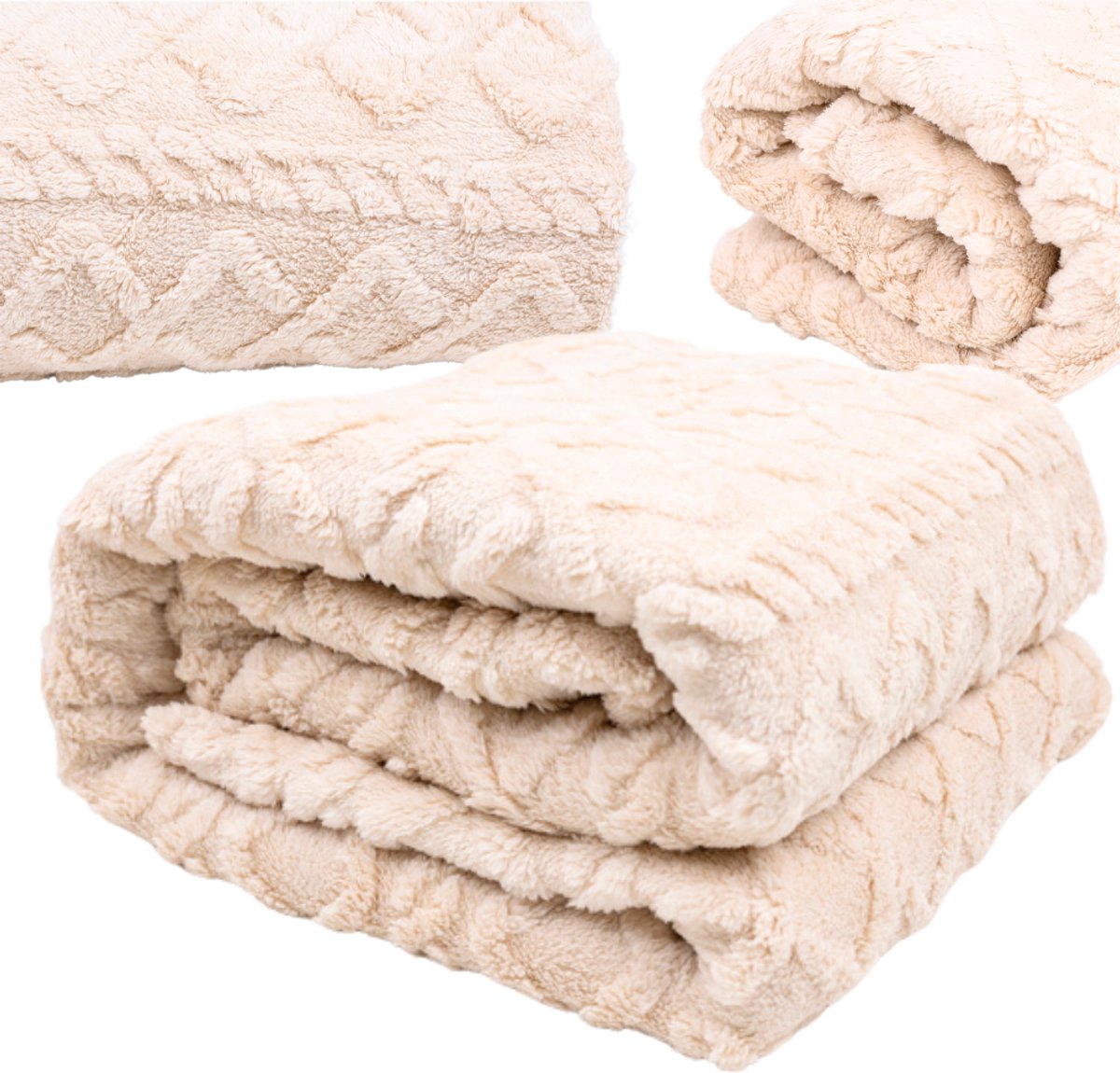 More&Deco Scandinavische Plaid - Grijs - Warm - 160x200 cm - Polyester