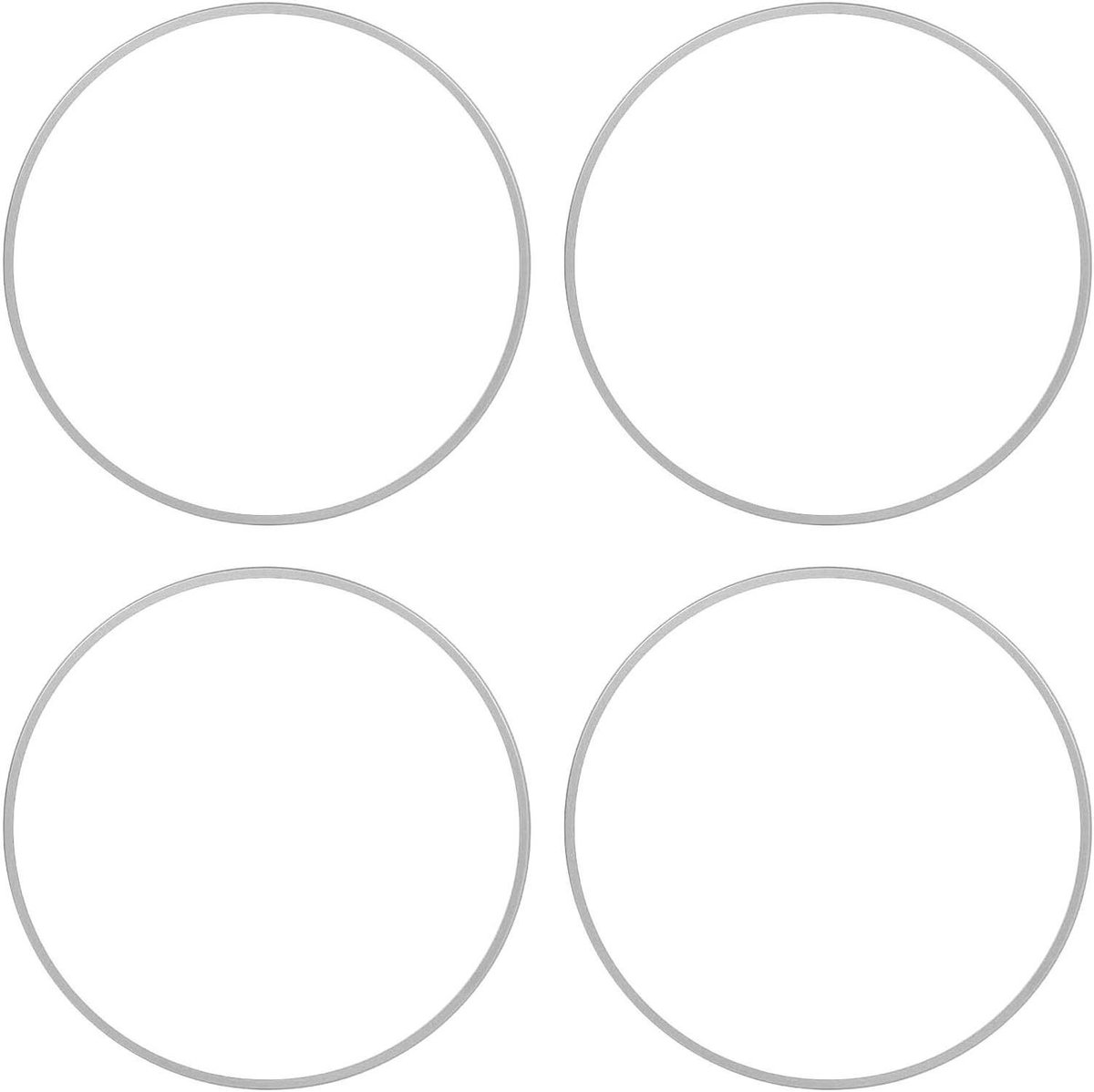 Provento - Velgenbescherming voor universele voertuigen - Set van 4 - Zilverkleurig