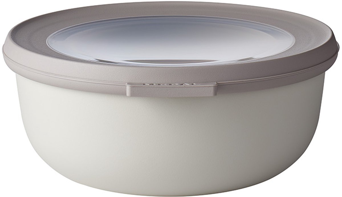 Mepal – Multikom Cirqula rond 750 ml – Mag in de vriezer, magnetron en vaatwasser – Nordic white – Geschikt als meal prep bakje, vershoudbakje, bewaardoos