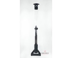 Elegance Heating - Triangel Pelletkachel - Terrasverwarmer op Houtpellets - Patio Heater - Outdoor Heater - 1.70 m - 5 KW - Gratis Gasbrander