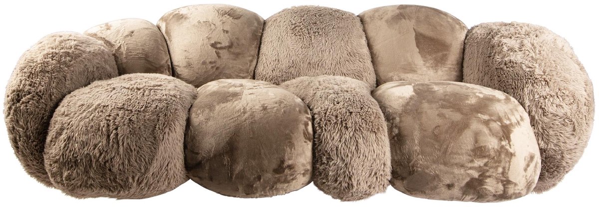 PTMD - Bank Curvae - Taupe - 238x109x79cm