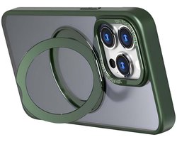 Jaym, Housse MagSafe Convient à Apple iPhone 16 Pro Max avec porte-anneau rotatif, Vert