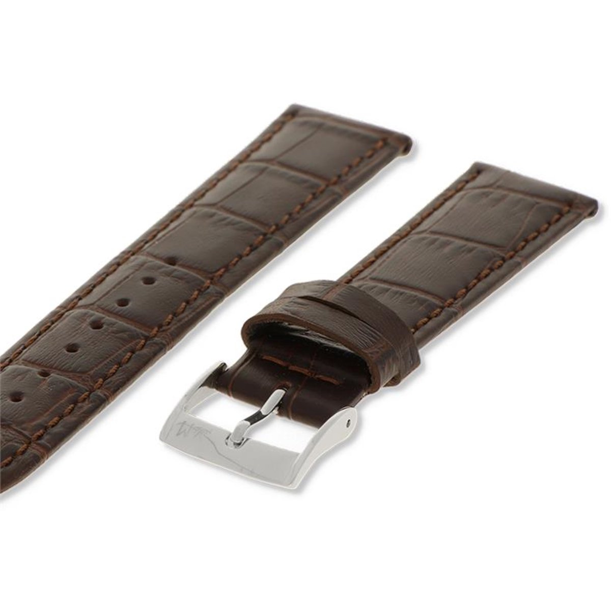 Morellato Horlogebandje - Morellato horlogeband Y2269 Bolle XL - leer - Bruin - bandbreedte 20.00 mm