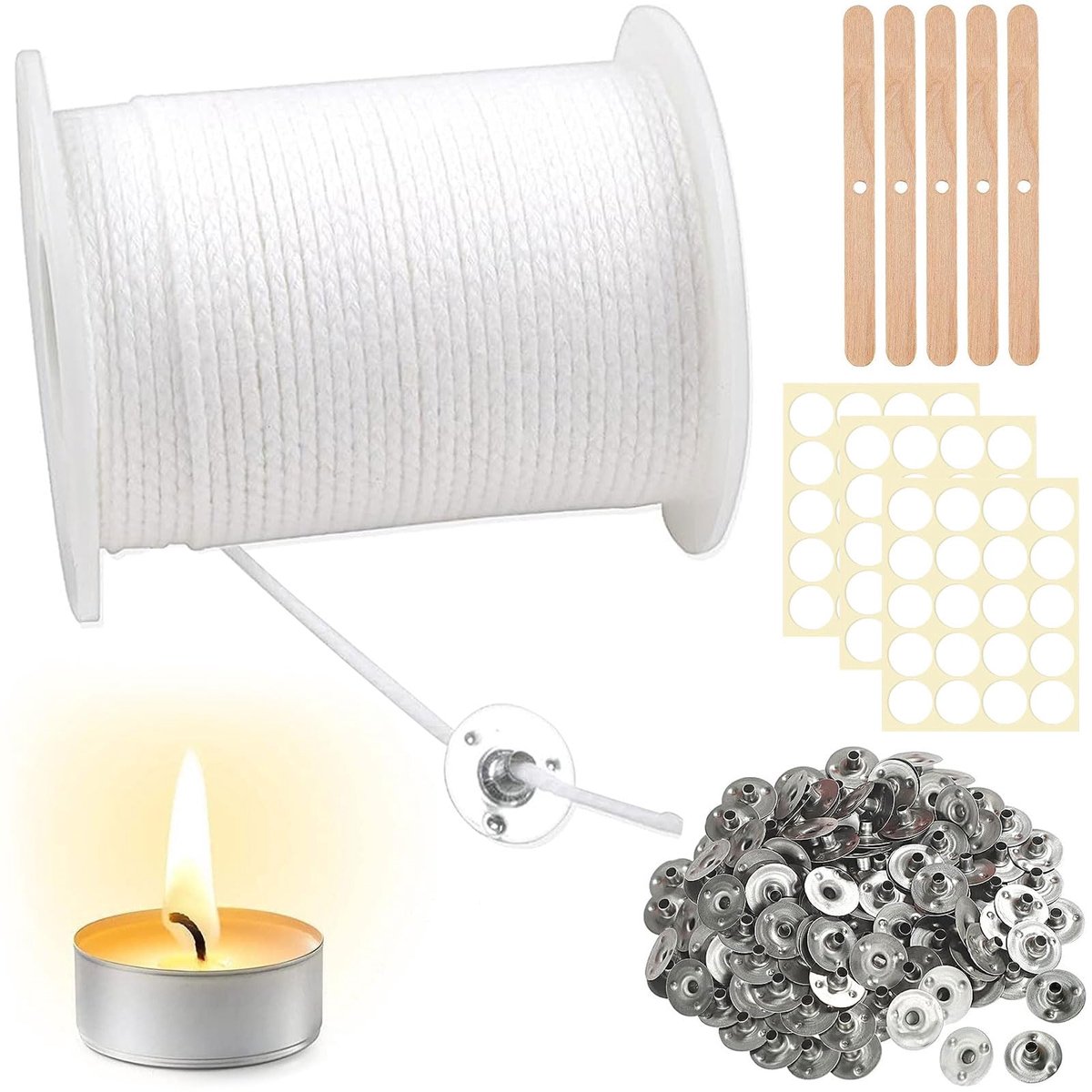 Imperatoris Kaarsenset - Geurkaarsen - Geur Set - Decoratieve Kaarsen - Geurloos - Cadeauset - Ongeparfumeerd - 109 Stuks White
