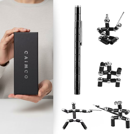 Stylo Fidget magnétique multifonctionnel Caimco® - Stylo magnétique - Stylo à bille - Stylos Crushmetric - Stylo Jet Strato - Cadeau pour les amis