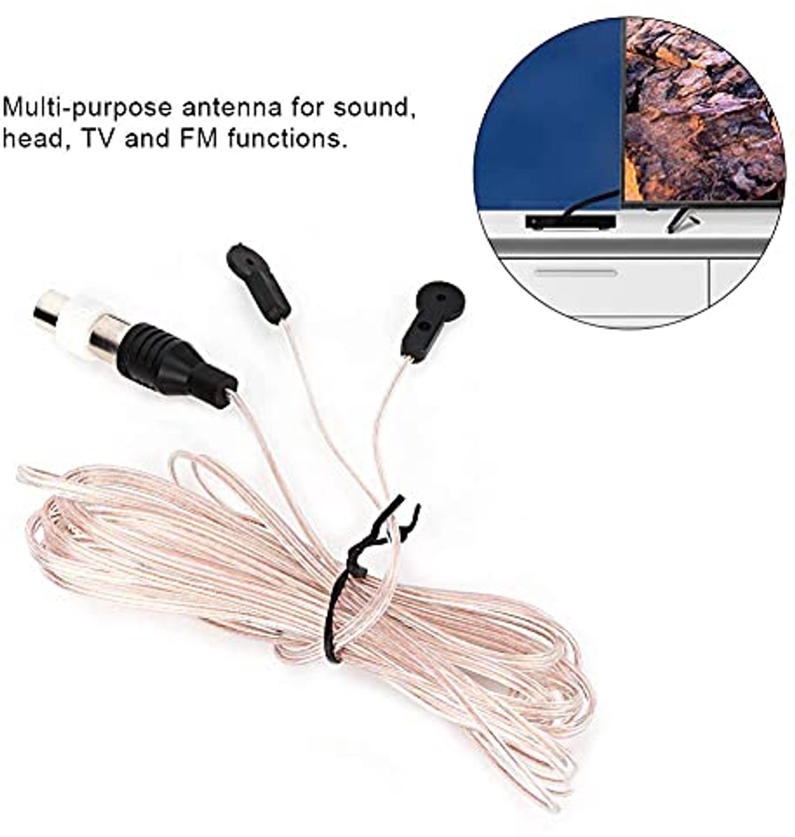 FM Radio Antenna, Universal 3.2M ANT-108 FM Radio Antenna Cable with Connection