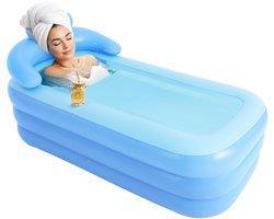 Opblaasbare Badkuip Pvc 160*84*64cm Spa-Bad Voor Volwassenen Badkamer Reizen Balkon Camping Douche