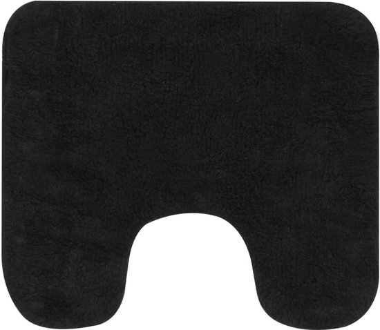 vidaXL - Badmattenset - stof - antraciet - 2-delig