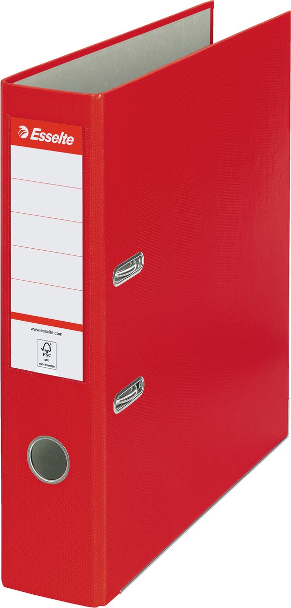 Esselte Eko 11253 - Ordner - A4/75mm - Rood - Duurzaam - Milieuvriendelijk - Stevig