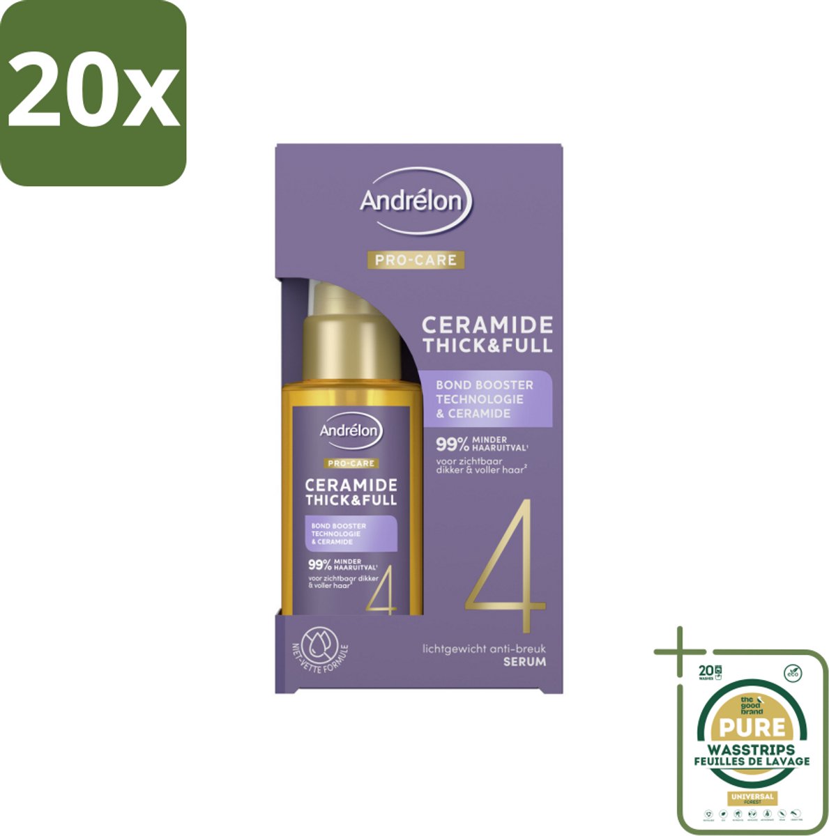 20 x Andrélon – Serum – Pro Care – 50 ml - Grootverpakking - Haarverzorging - Ceramide Serum - Fijn Haar - Dun Haar - Haarverdikking