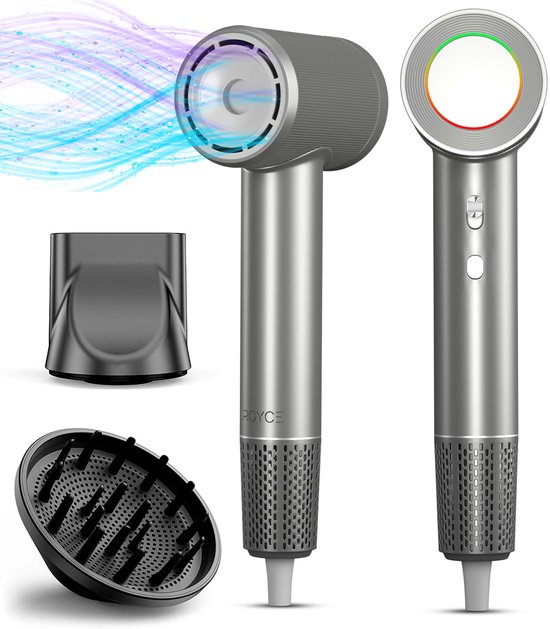 Royce Professionele Föhn - Föhn met Diffuser - Haardroger - Ionische Functie - Coolshot - Fohn met Diffuser en Nozzle