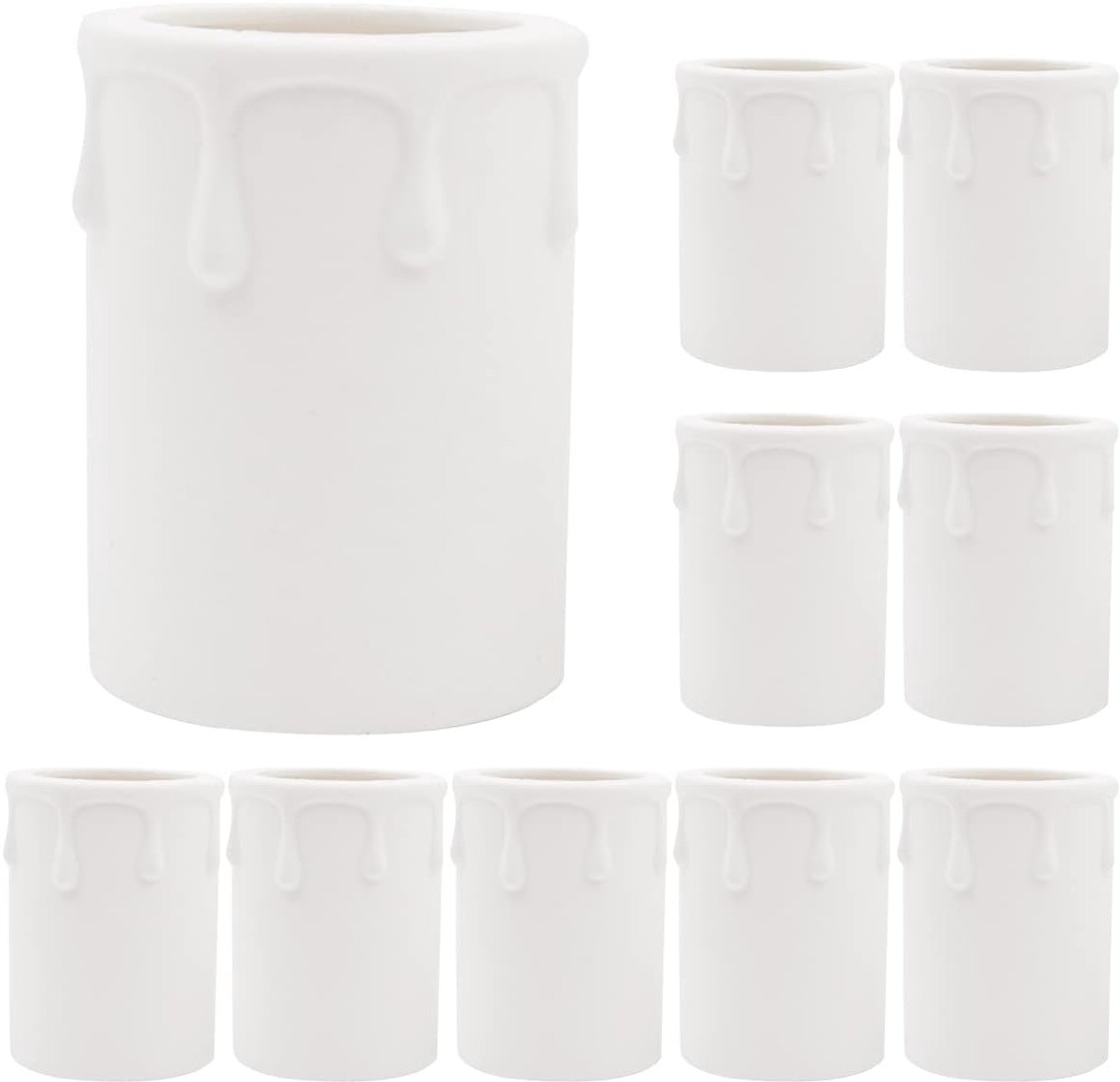 10 Pack Kaarsdruppel Mouwen - 44 * 60mm Kaars Socket Covers - Kroonluchter Kaars Mouwen Pl