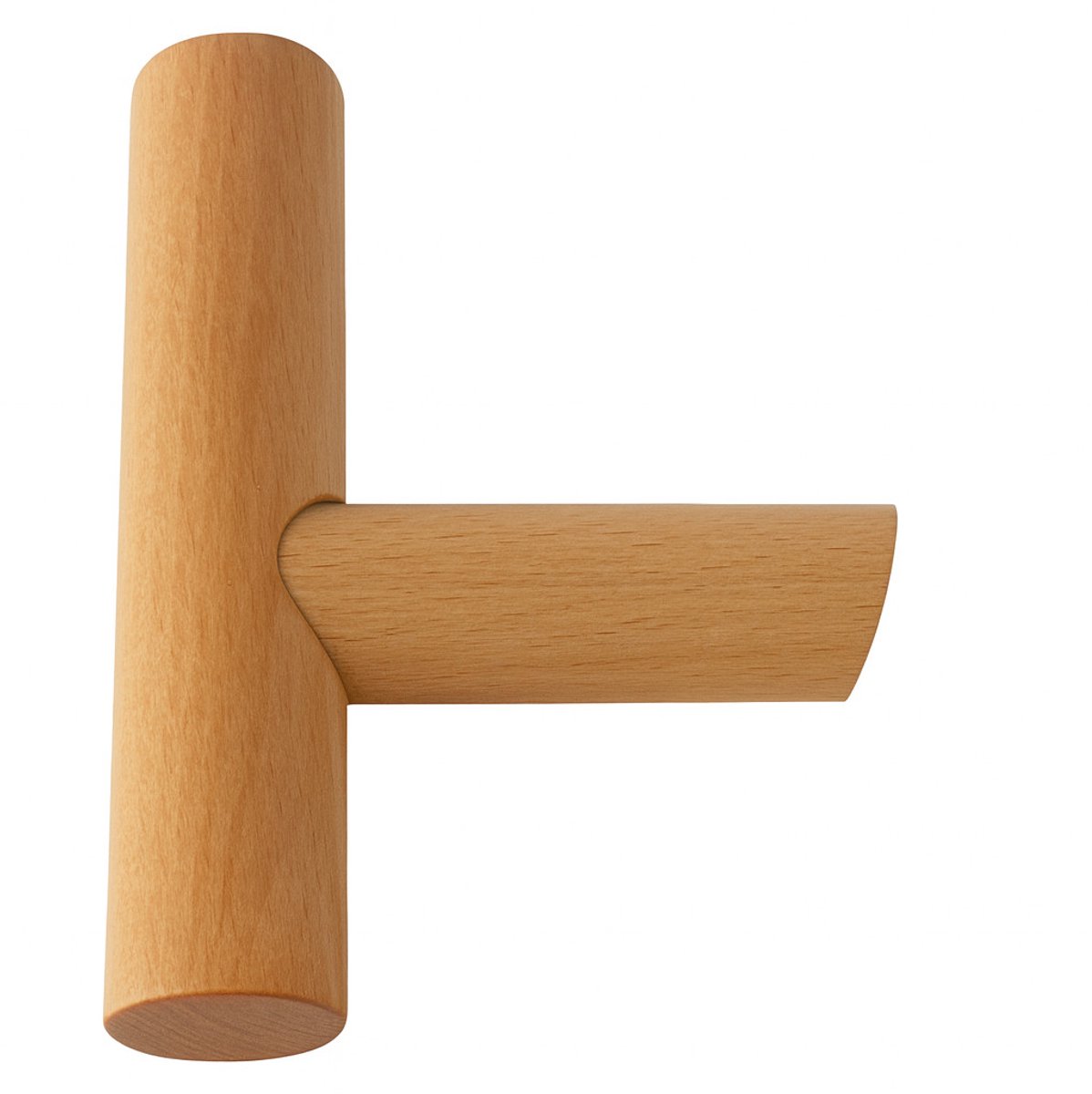 Houten wandhaak voor tassen, jassen en meer (beukenhout).