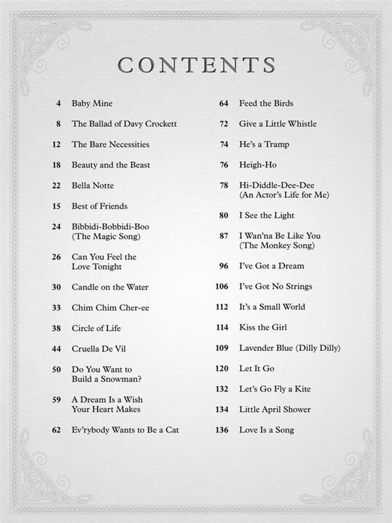 Bladmuziek van Disney liedjes met de titel "The Disney Collection". Bevat titels zoals "Baby Mine" en "Kiss the Girl".