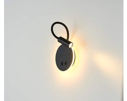 3W + 8W LED-bedlamp om te lezen, flexibele LED-leeslamp met zwaan, zwarte LED-leeslamp, wandlamp met schakelaar, warm wit, 3000K, modern [Energieklasse A+]