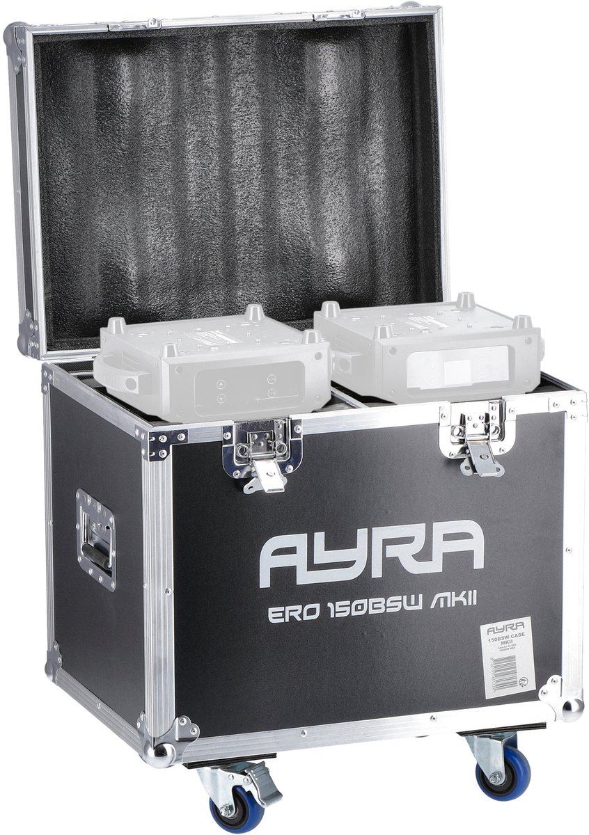 Ayra 150BSW-CASE MKII flightcase voor 2 x 150BSW MKII movinghead