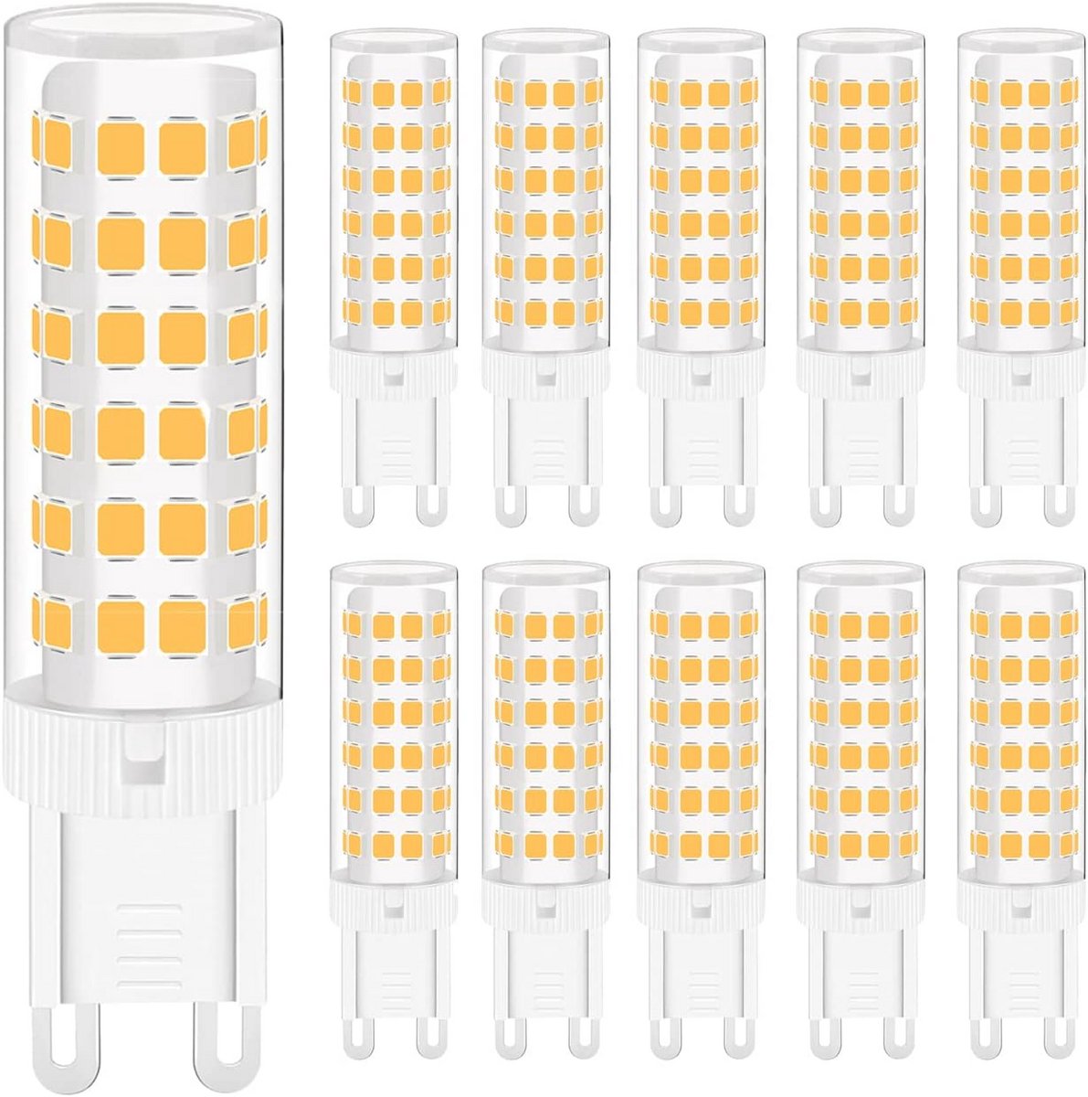 Energiebesparende 7W G9 LED-lampen Warm wit 2700K 360° Stralingshoek - 10 Pack