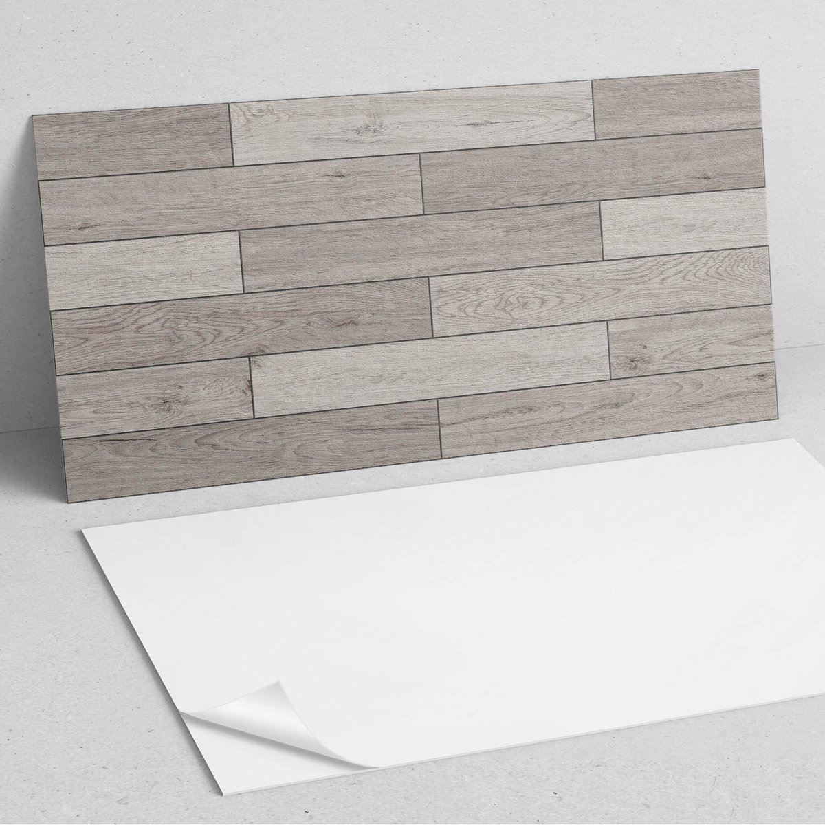 Coloray Wandpanelen Zelfklevend - Planken in houttint PVC Wandpaneel - 100 cm x 50 cm - Gr