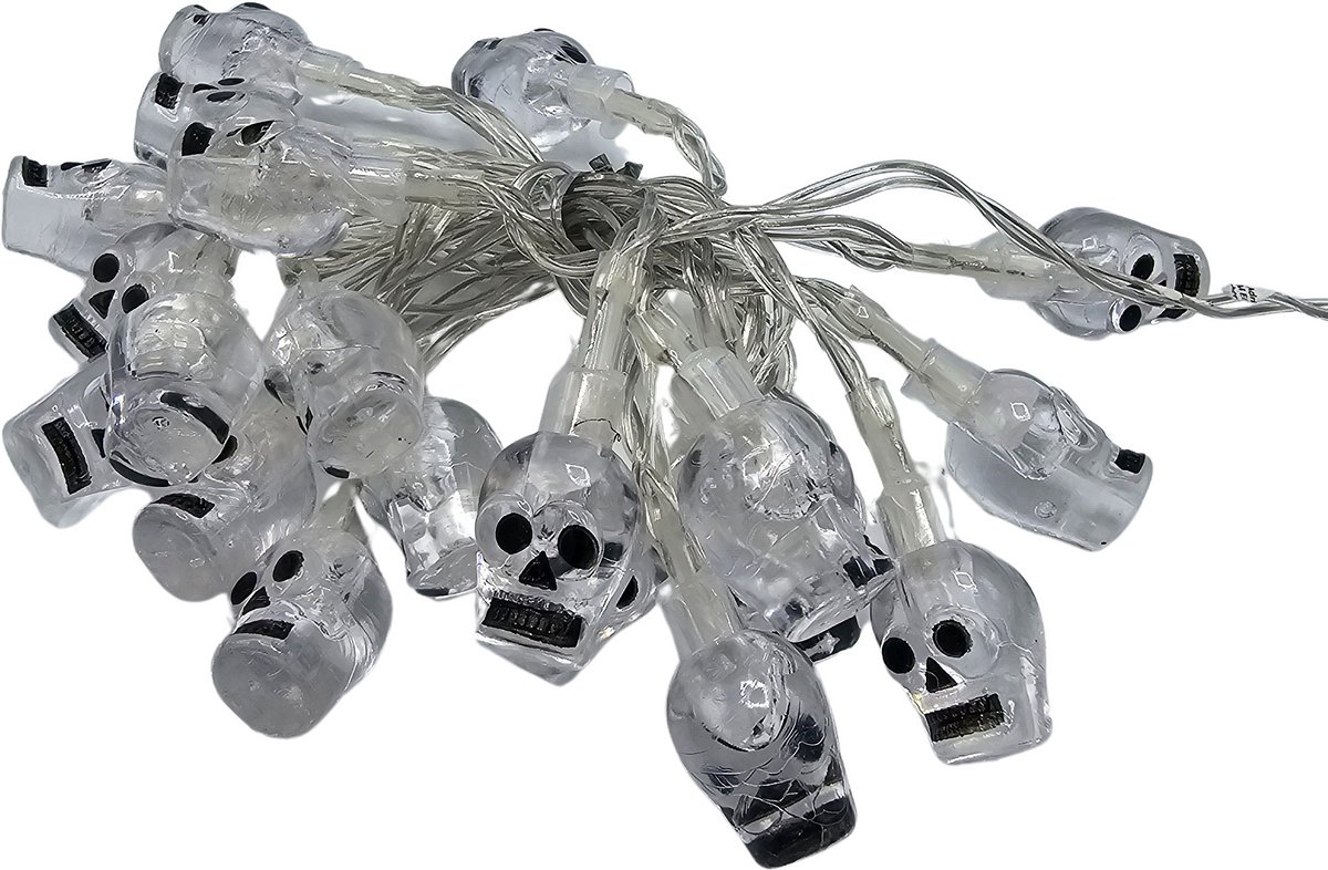 Gadgetpoint - Halloween lampjes - Lampjes - Versiering - Halloween - Halloween Doodshoofd - 2m - Skelet