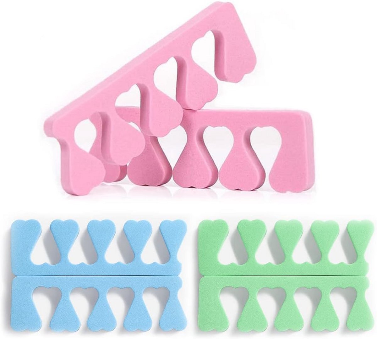3 Paar Zachte Schuim Teenspreiders voor Pedicure en Manicure