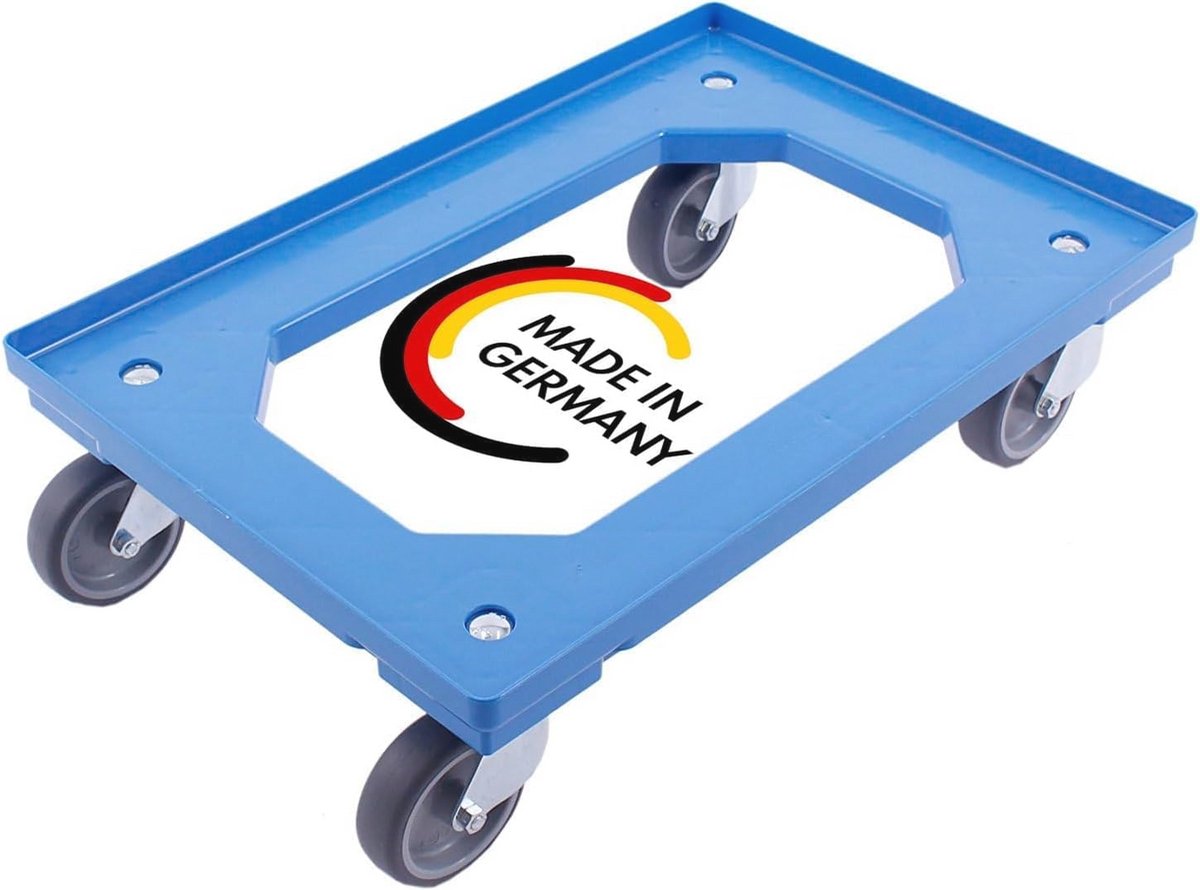 Transportroller voor Kratten 60x40 cm met Zwenkwielen - Industriële Kwaliteit