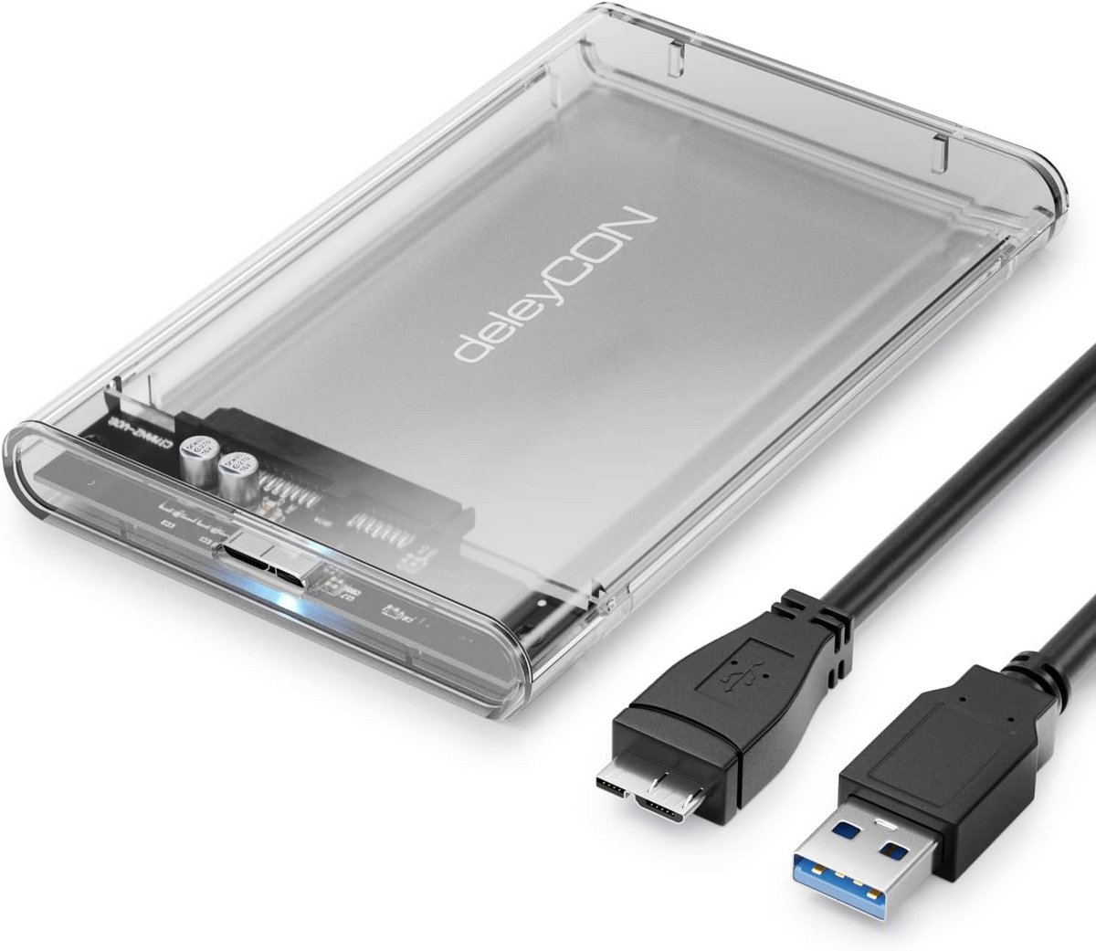 Externe SSD Behuizing voor 2,5" Inch SATA HDD/SSD - USB 3.0 UASP, Compact & Lichtgewicht