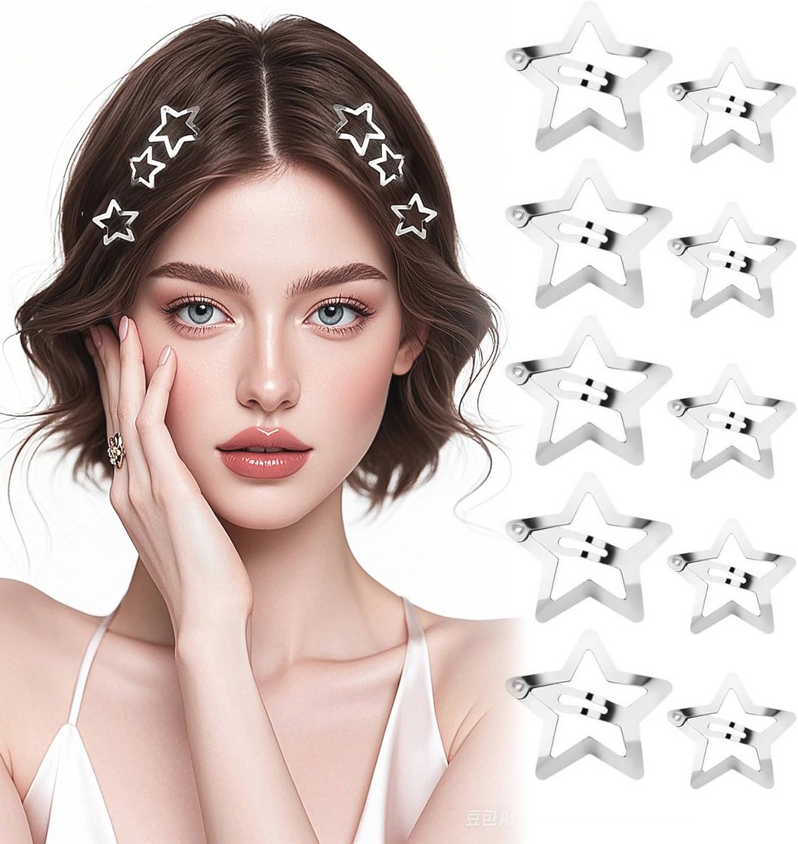 Zilveren Ster Haarspeldjes - 20 Stuks - Leuke Haaraccessoires voor Vrouwen en Meisjes