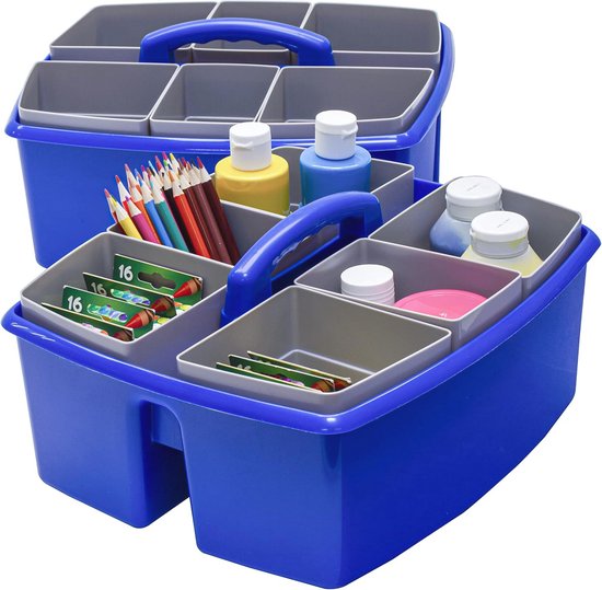 Grote Caddy met Sorteerbekers - 2-Pack Blauw | bol