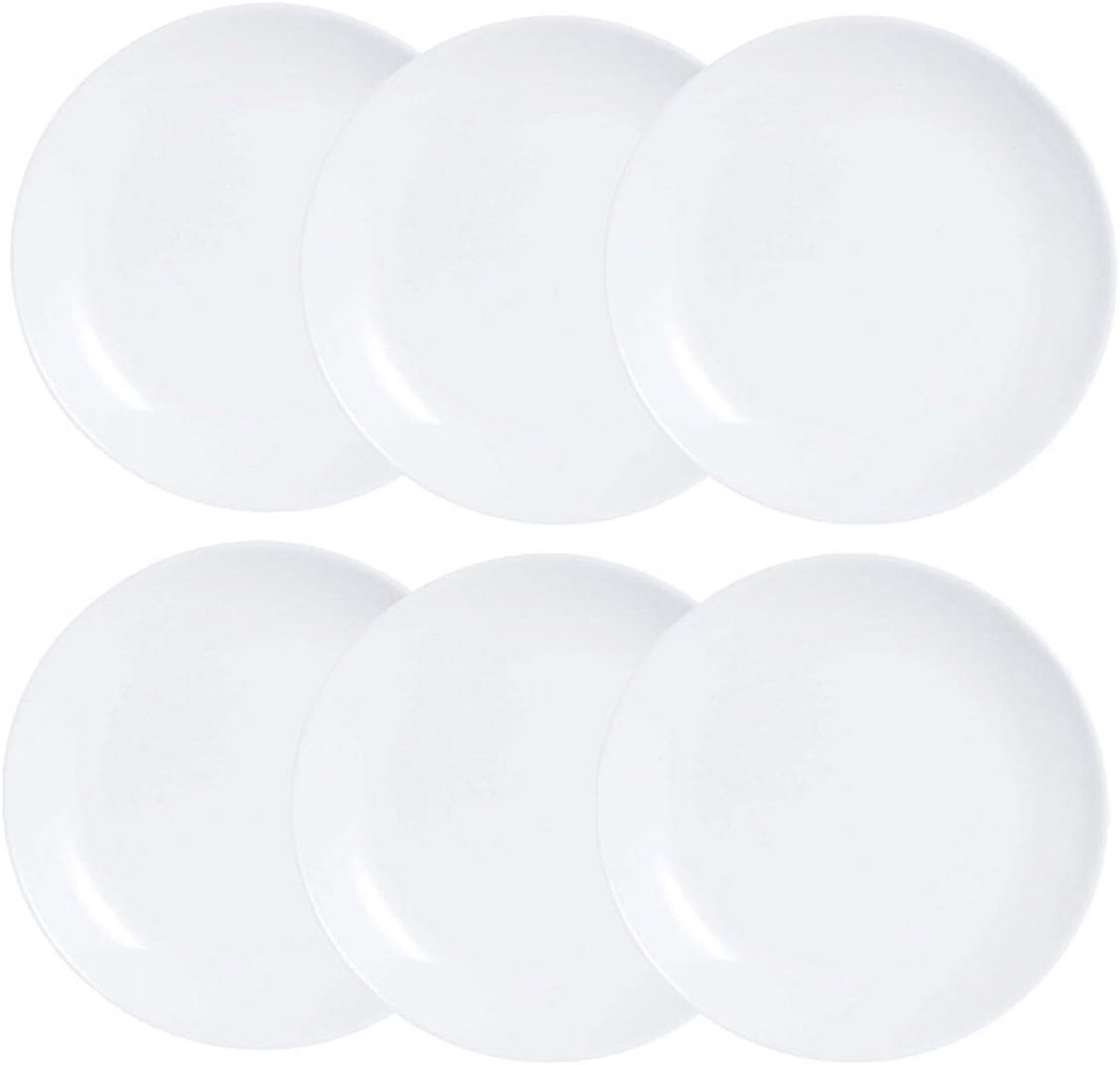 Opaal Dessertborden 19 cm - Magnetronbestendig, Recyclebaar, Set van 6