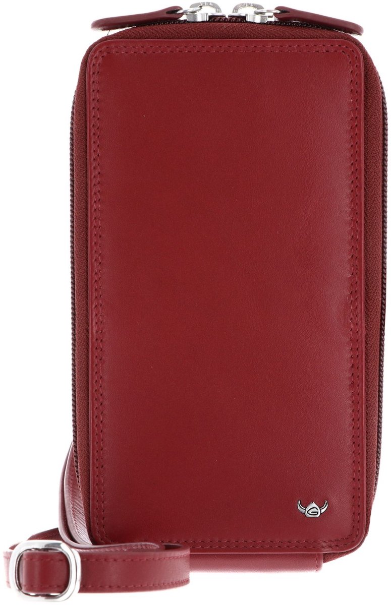 Golden Head Leren telefoontasje Polo RFID Protect Handy-RV-Umhängetasche 4046 Rot donkerrood