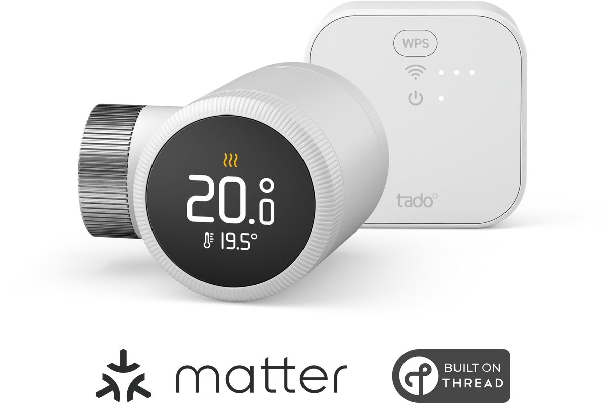 tado° Slimme Radiatorknop X - Starterskit - Slimme Thermostaatknop - incl. Matter Bridge - werkt met Google Home, Alexa & Apple Homekit - Draadloos thumbnail 7