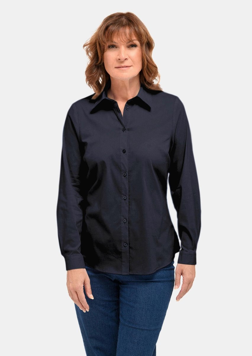 Goldner Overhemdblouse Basic blouse met overhemdkraag